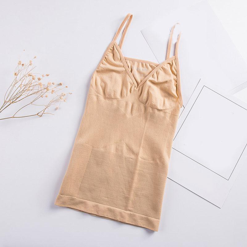 RV® Tank Top Korset Camisol  Wanita Lembut Pakaian Dalam Wanita Slim Cloth 1022-CREAM