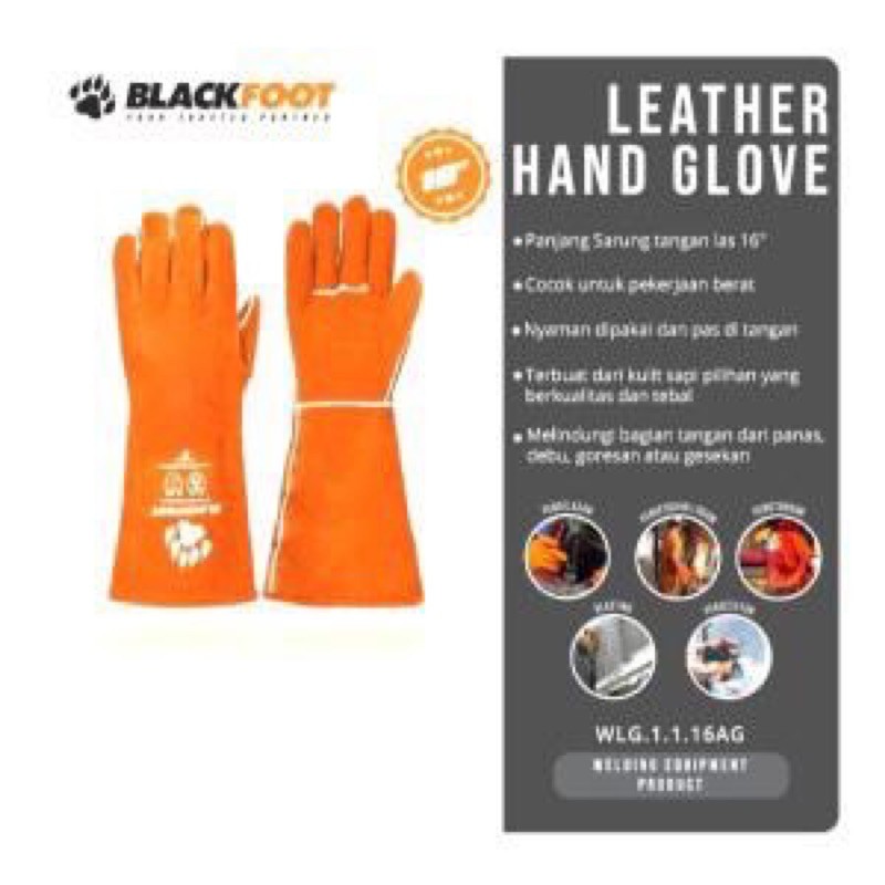 Sarung Tangan Las Blackfoot Leather Hand Glove - Grade A