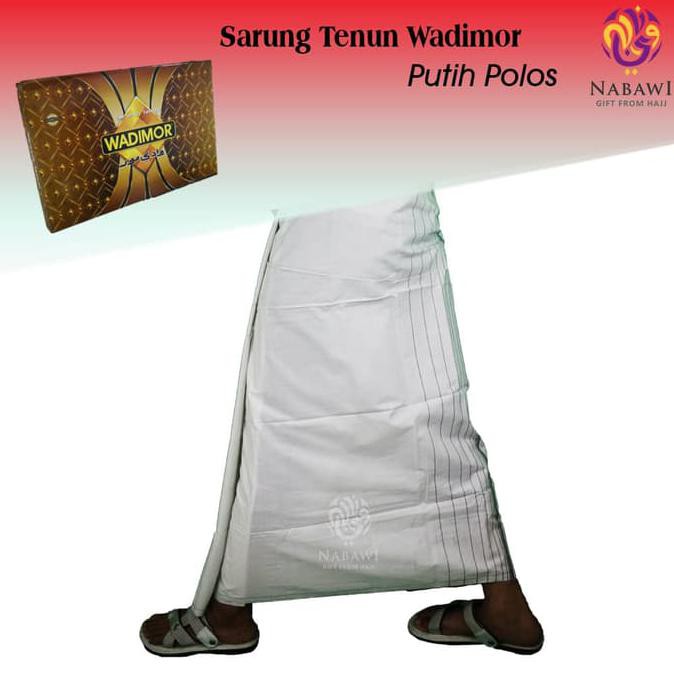 Sarung Wadimor Putih Polos / Sarung Putih Polos