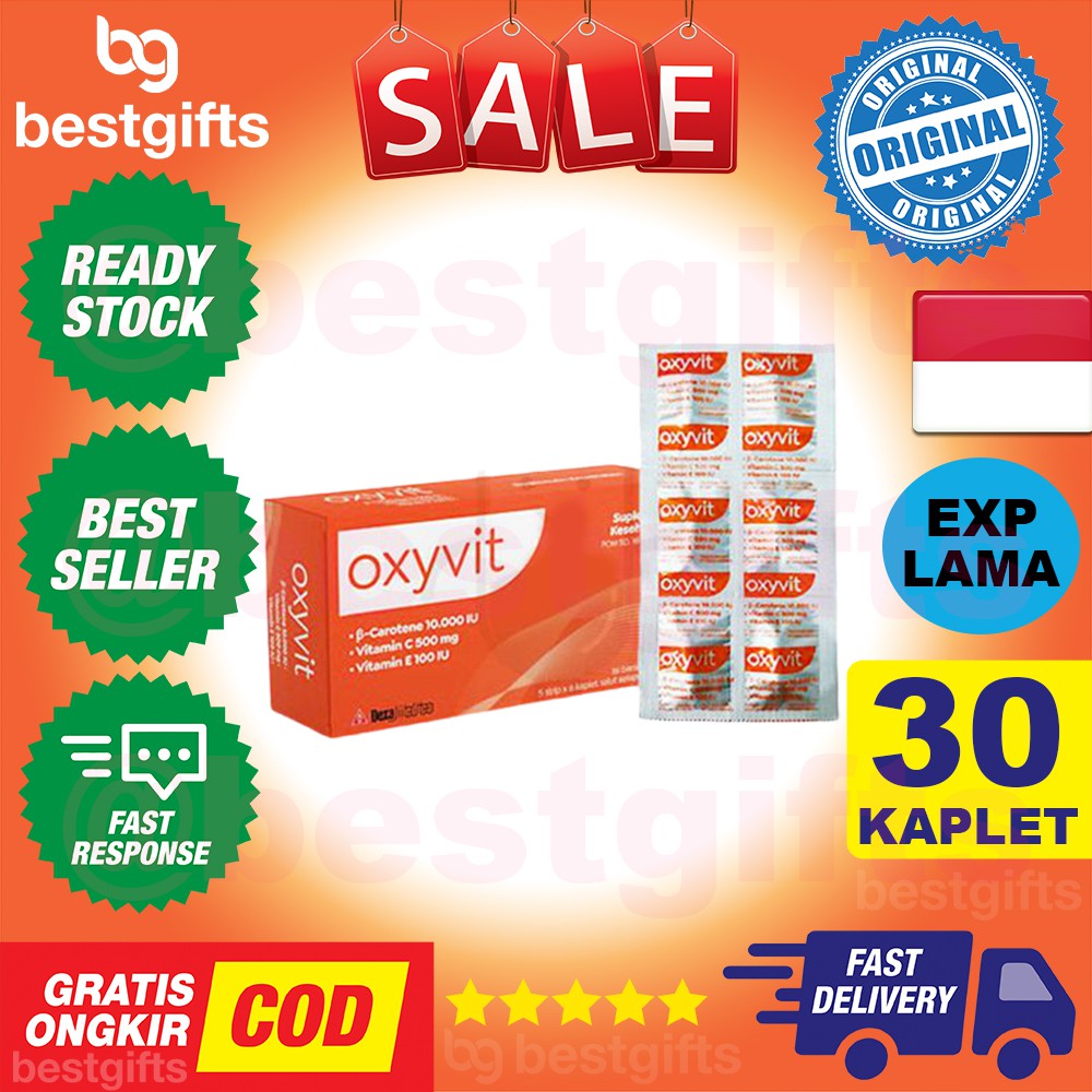 OXYVIT OXY VIT VITAMIN C 500 MG A E ANTIOKSIDAN MULTIVITAMIN IMUN KEKEBALAN TUBUH MATA 30 KAPLET