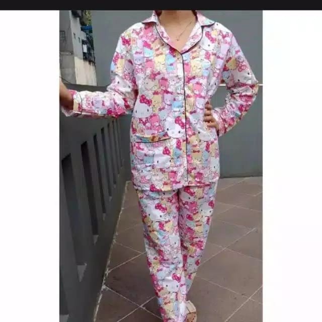 blinqshop baju tidur piyama PP KITTY DOOL