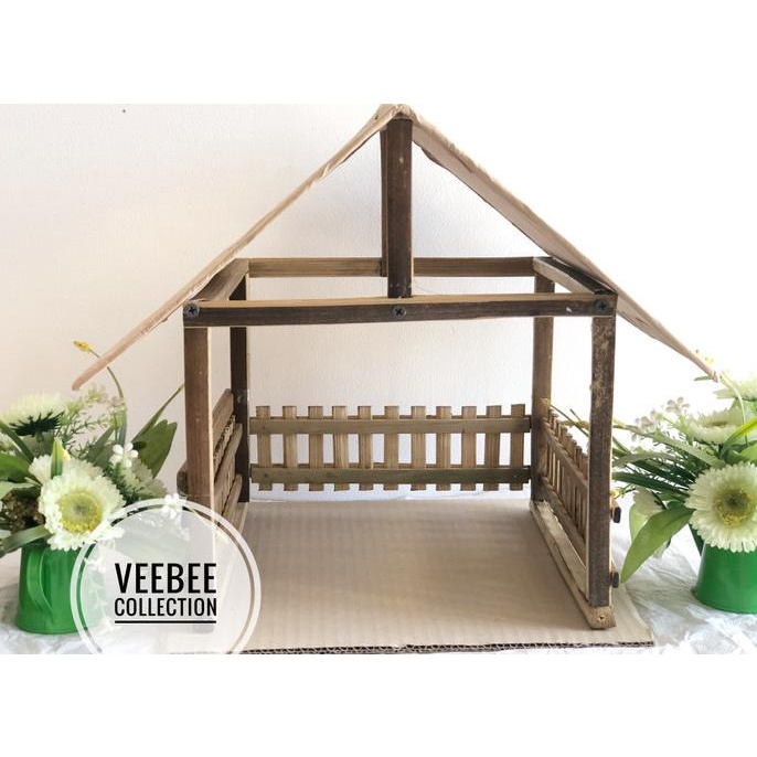 +%+%+%] rumah rumahan Patung kelahiran yesus/ rumah Diorama / hiasan phn natal