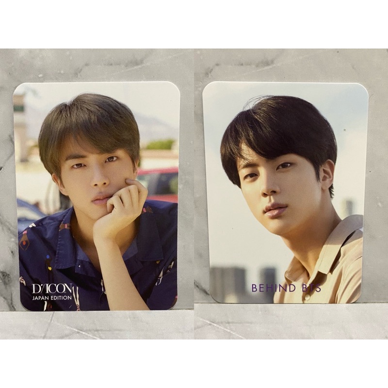 BTS DICON jin seokjin pc photocard behind japan official | baret lys pout dalmajung sg22 ptd rare