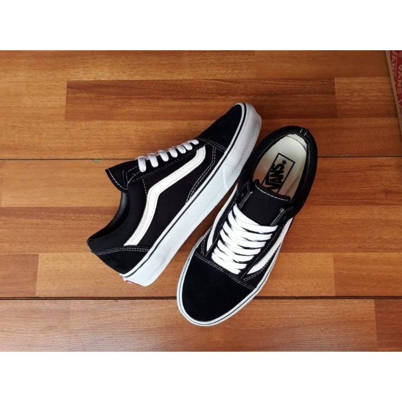 VANS OLD SKOOL BLACK WHITE PREMIUM WAFFLE DT MADE IN CHINA