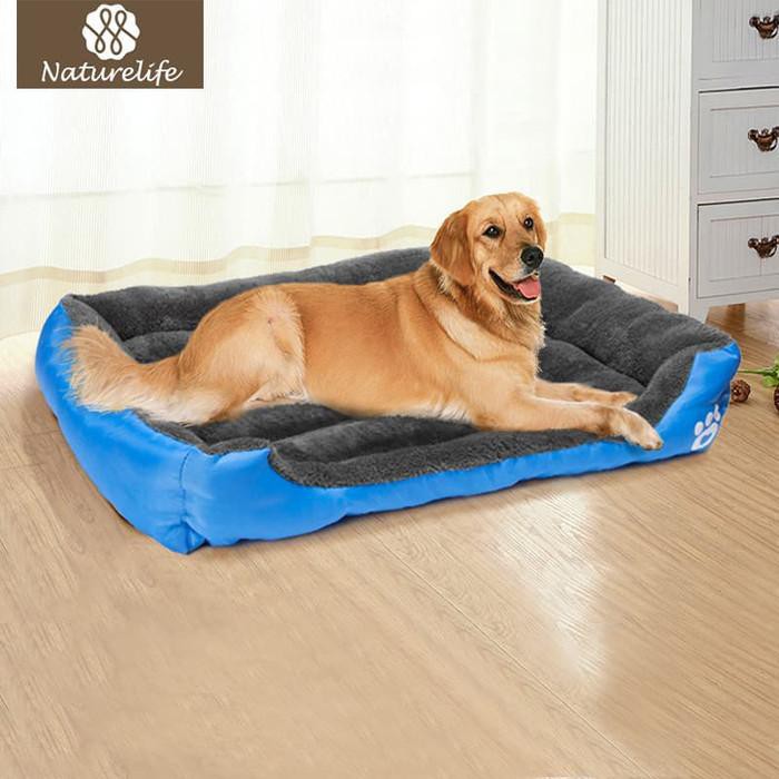 Grab Medan Tempat Tidur Ranjang Matras Anjing Kucing Empuk Hewan Pet Bed Size L XL XXL Kasur Empuk Spring Bed Hewan PeliharaanBlue