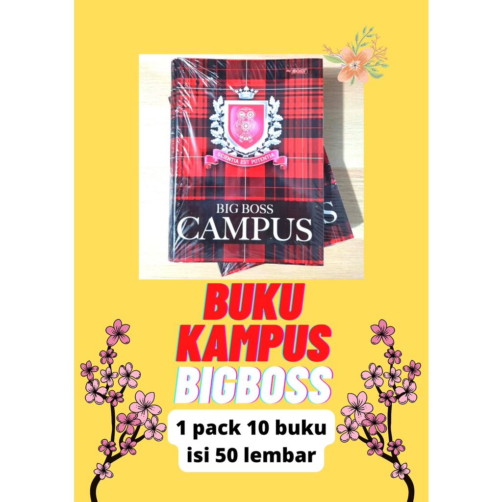 

PROMO 1 Pack Isi 10 Pcs Buku Tulis Big Boss Campus 50 Lembar