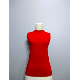 Manset Kaos Tanpa Lengan Inner Buntung Spandek Premium Turtleneck-MERAH