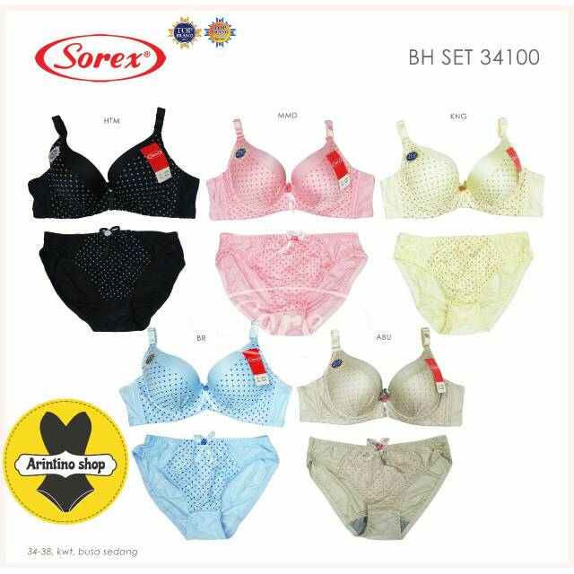 (1set) Bh Bra Set Sorex 34100 | Bra Satu Set | Bra Busa Kawat |