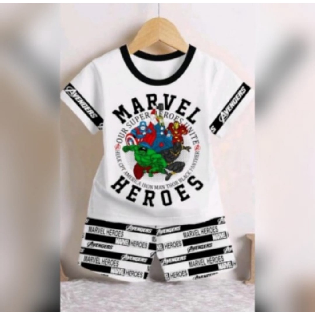SETELAN BAJU ANAK BAYI KARAKTER MARVEL