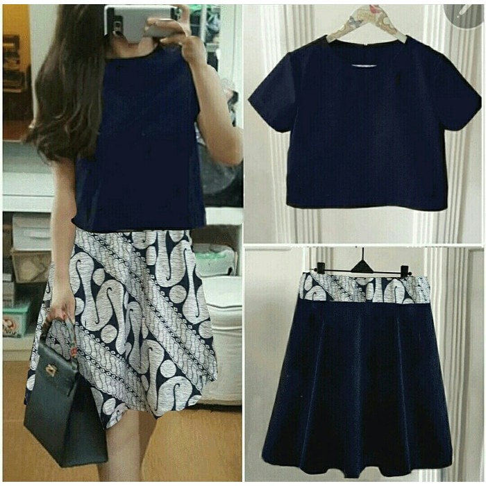 Set Batik Diandra Navy