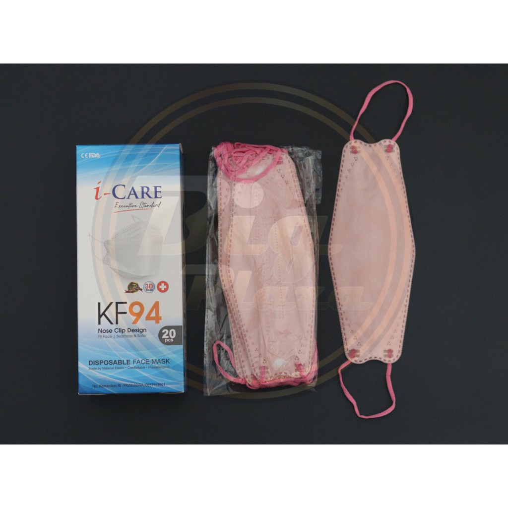 Masker KF94 I-Care 3D Evo Stereoscopic Fish Isi 20Pcs Icare - Big Plaza