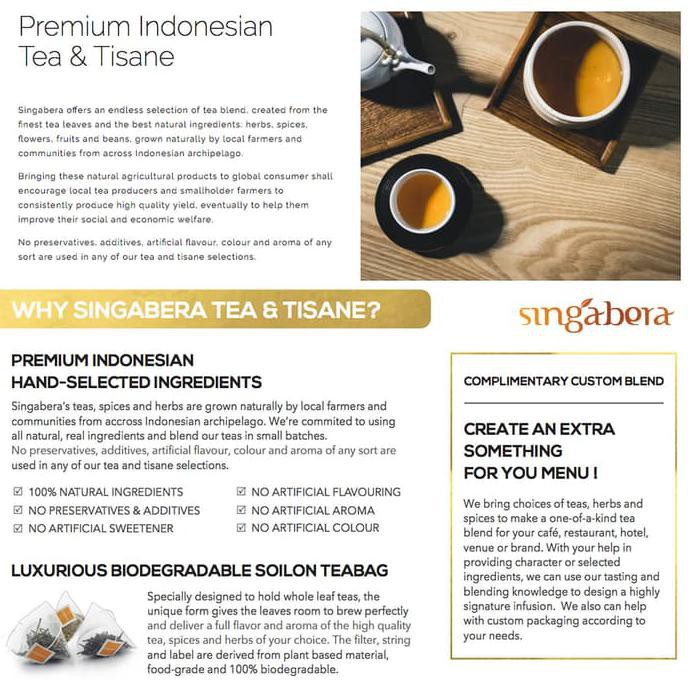 

SINGABERA TEH PREMIUM INDONESIA - SINGABERA JAVA BREAKFAST TEA 100 GR