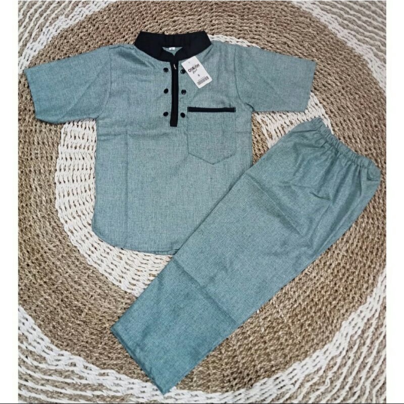 Setelan Koko Anak 3-12 tahun Set Kurta Katun Madina Premium