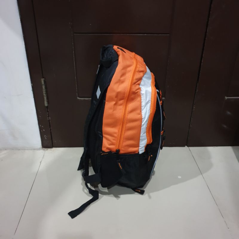 Tas Ransel Backpack KTM Racing Hitam List Putih Orange