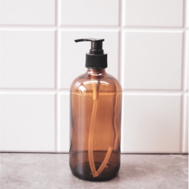 Amber Glass Bottle / Botol Kaca Warna Amber / Dish Bottle / Dishsoap Bottle / Botol Sabun