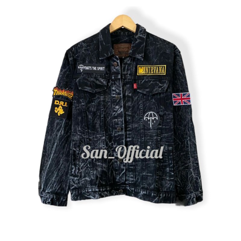 JAKET DENIM Keren / JAKET JEANS Pria Keren MURAH Kualitas Premium PATCH Sudah Terpasang (Bisa COD)-SB THRASHER