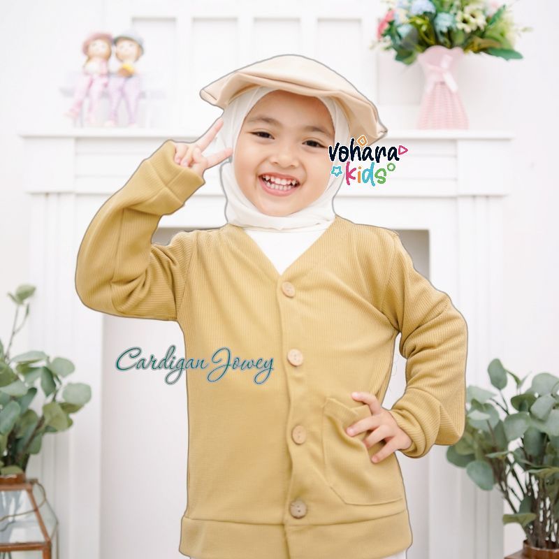 1-8 Tahun Cardigan Kancing JOWEY Cardigan Anak Waffle Knit