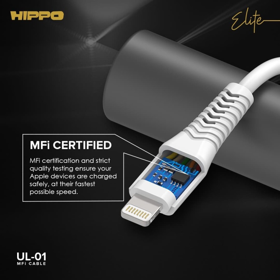 Hippo Elite UL-01 MFI Cable Type-C to Lightning Cable