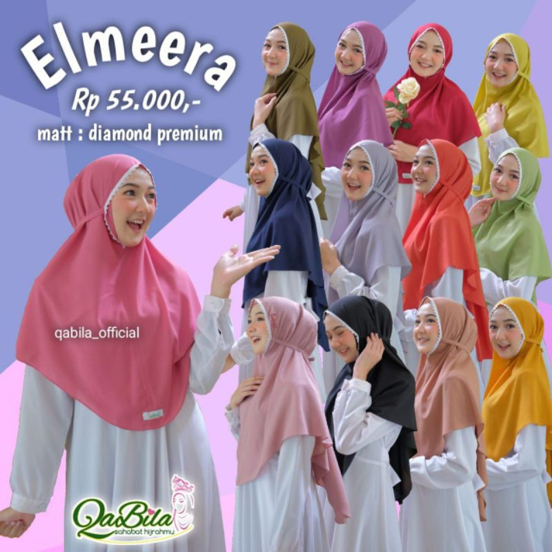 Bergo Elmeera Ori by Qabila/Hijab Tali / Daily Hijab/ Jilbab Tali / Jilbab Premium / Hijab Instan / 
