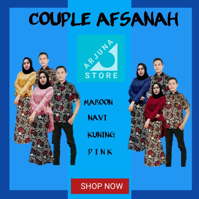 Toko baju couple kapelan batik AFSANAH TK fashion wanita