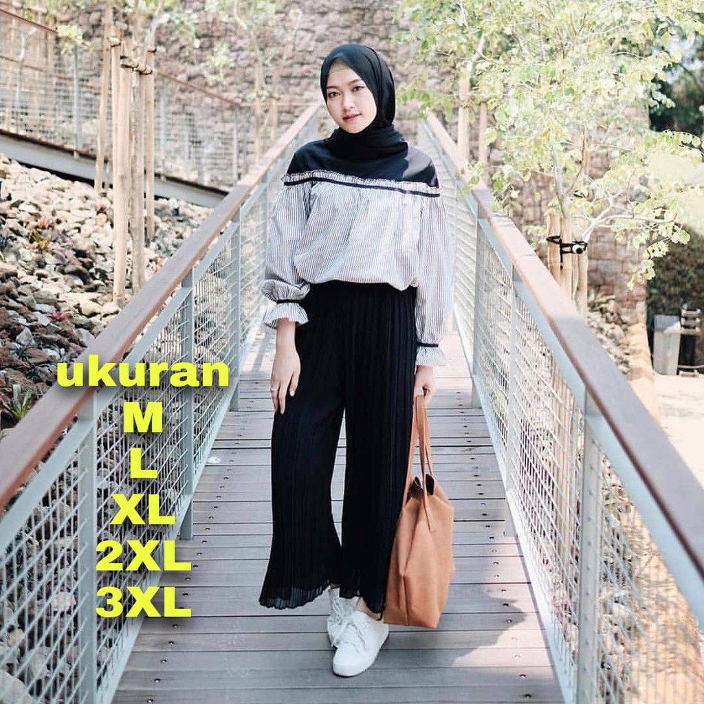 Sabrina Top - Atasan Jumbo - Pakaian Wanita Kekinian - Blouse Size M  L  XL  XXL  XXXL