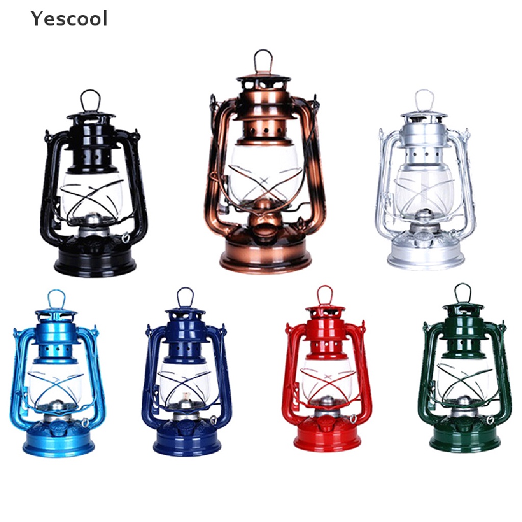 Yescool Lampu Lentera Minyak Tanah Retro Klasik 25cm Bisa Diredupkan