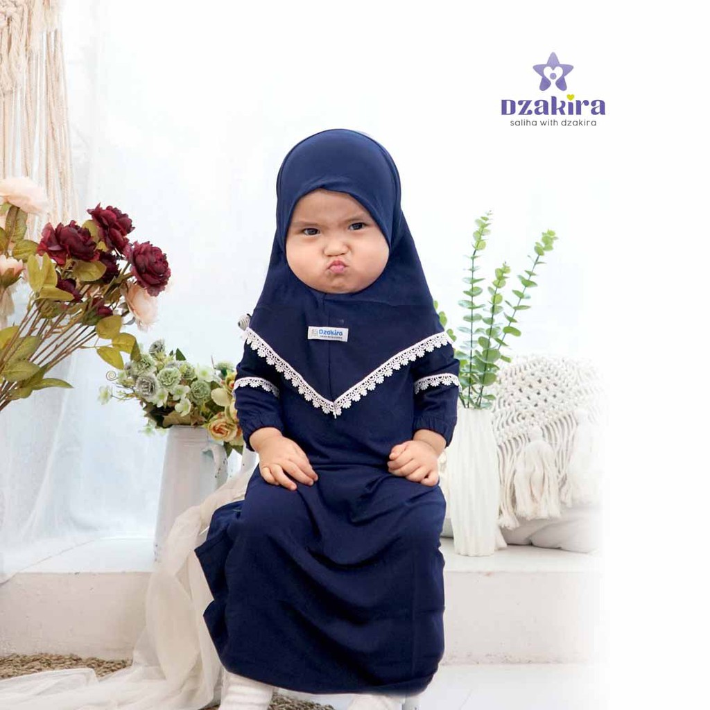 GAMIS BAYI 0-3thn RENDA KAIRA NAVY TWIST ORIGINAL by DZAKIRA