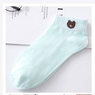 ELFYDO D070 Kaos Kaki Ankle Dewasa Kaus Kaki Motif Brown Bear Karakter Beruang Korea Unisex Murah-Tosca