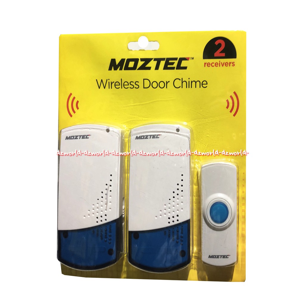 Moztec Wireless Door  Chime 2 Receivers Bel Tanpa Kabel 2 Pcs