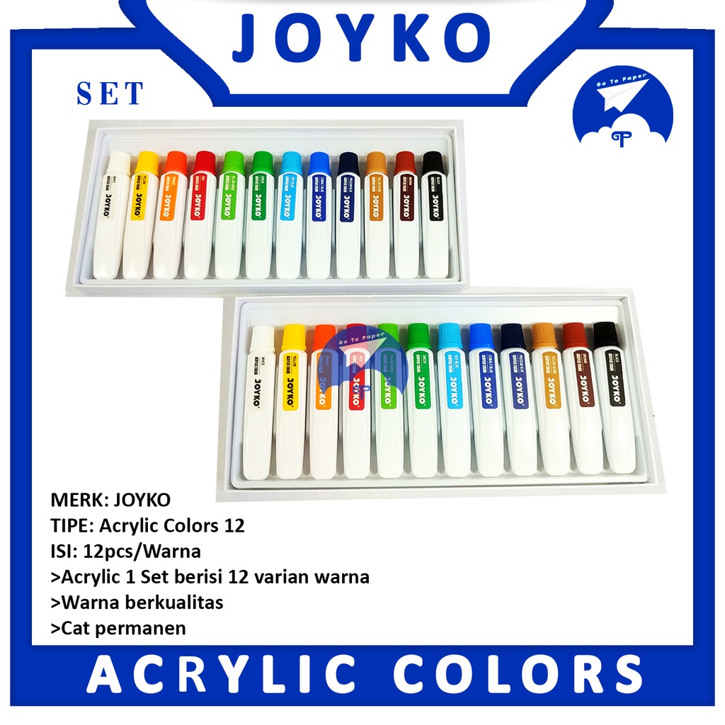 

CAT ACRYLIC/CAT AKRILIK MERK JOYKO ACC-12ML [ SET ]