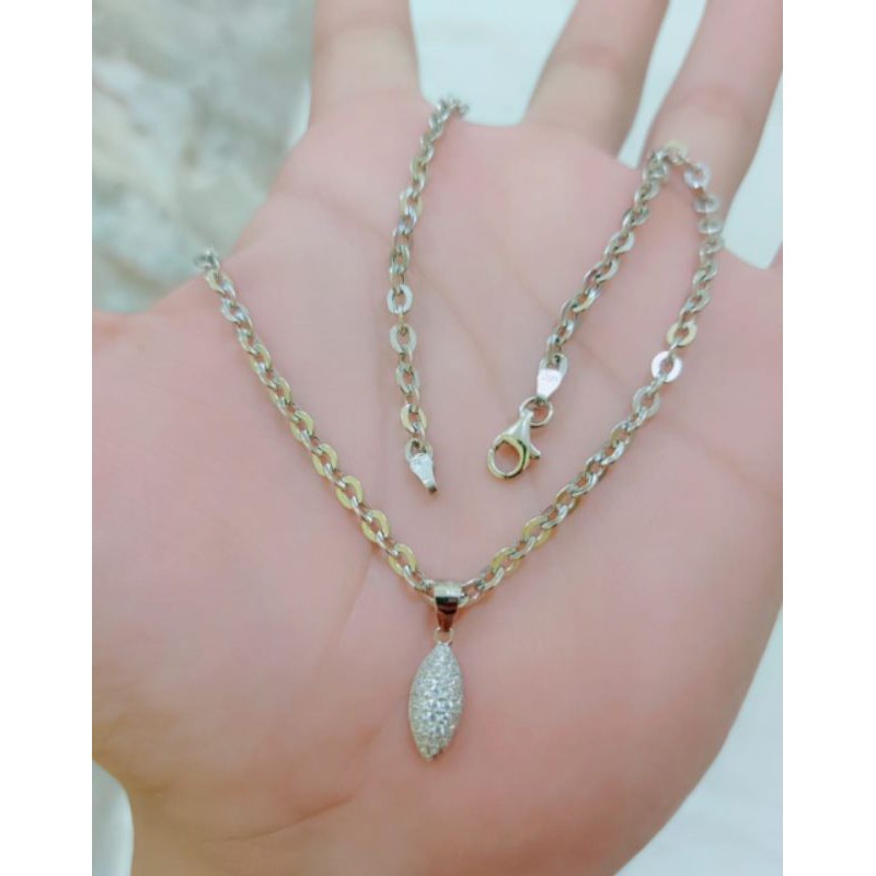 KALUNG ANAK NORI BESAR DAN LIONTIN PERAK 925 SILVER IMPORT