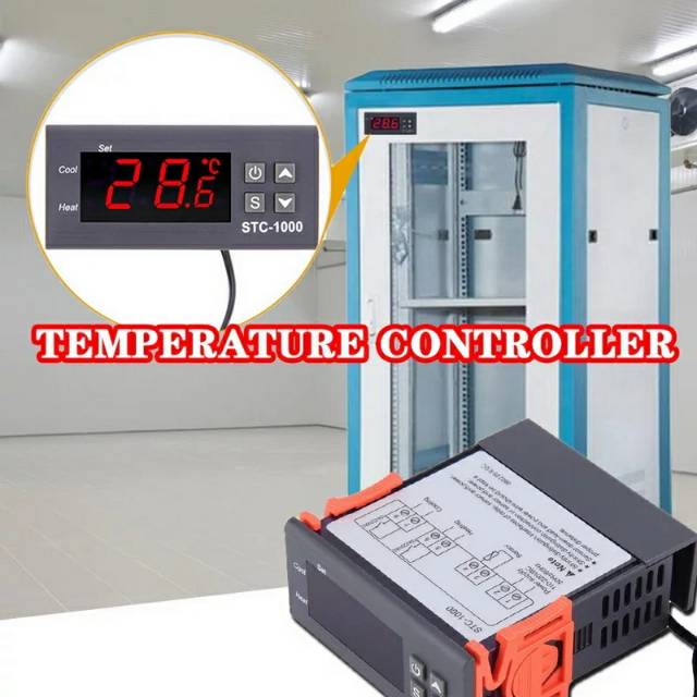 220V - Thermostat Digital STC 1000 Suhu Controller Incubator AC 220V Tetas Telur Pendingin Pemanas