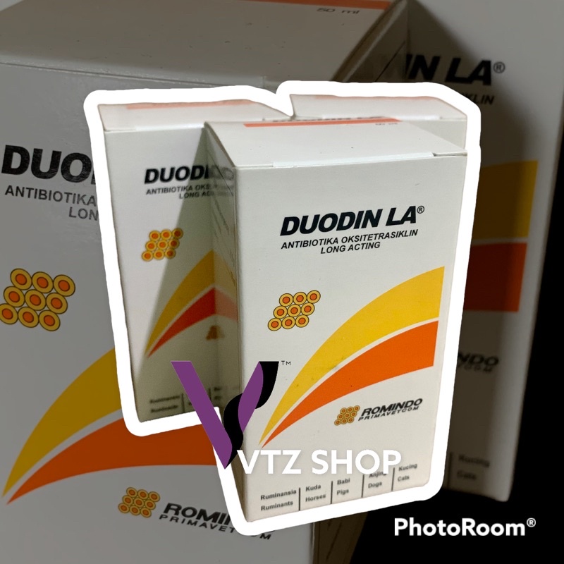 Duodin LA inj 50 mL (Oxytetracycline Antibiotik Injeksi) Romindo seperti Limoxin LA