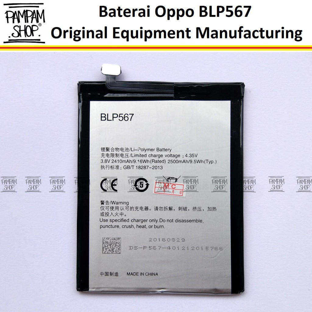 Baterai Oppo BLP567 R829T R1 R8000 R8006 R8007 Original OEM Batre Batrai Battery BLP 567 Handphone