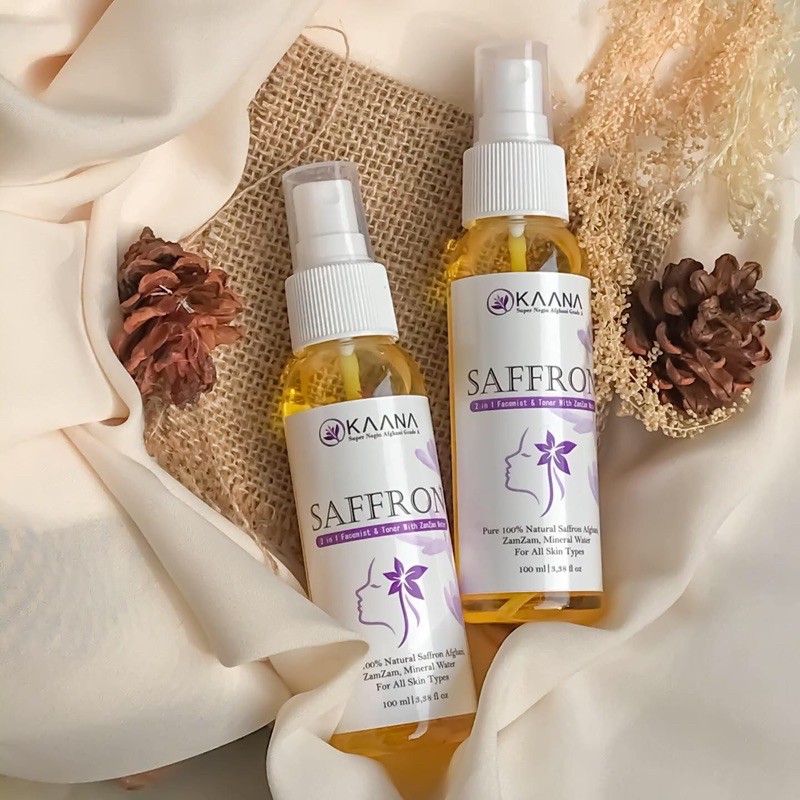 PAKET HEMAT (Get 2 Botol) FACE MIST SAFFRON &amp; ZAMZAM Origonal Kaana Saffron