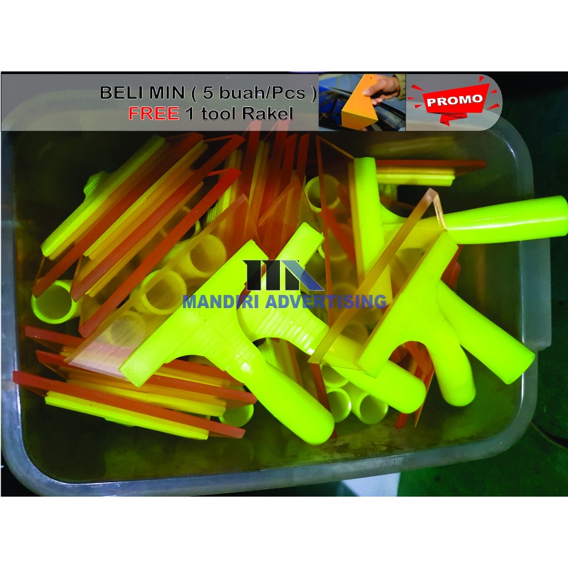 Alat pasang stiker kaca film dan skrap pembersih Kaca / Serutan karet Kaca Film