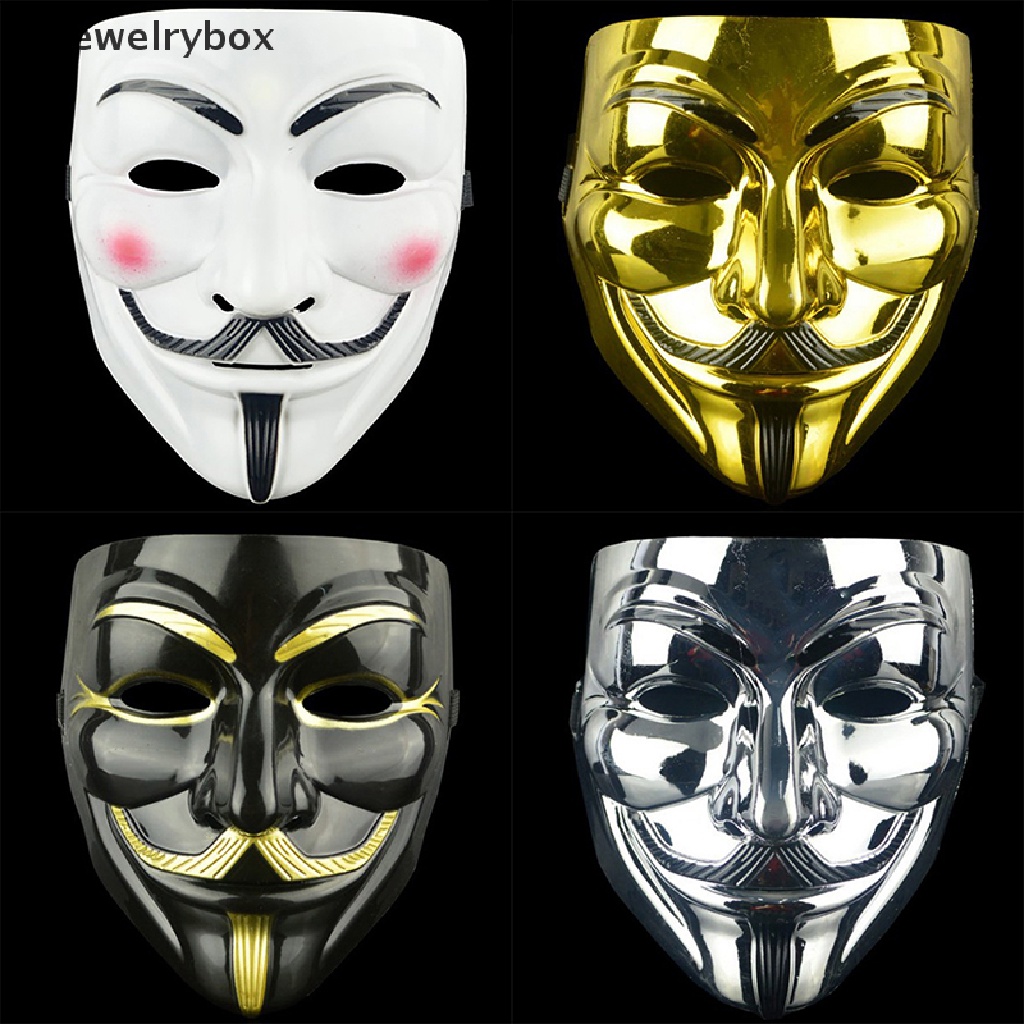 Jewelrybox Topeng Wajah Guy Fawkes Anonymous Untuk Pesta Halloween