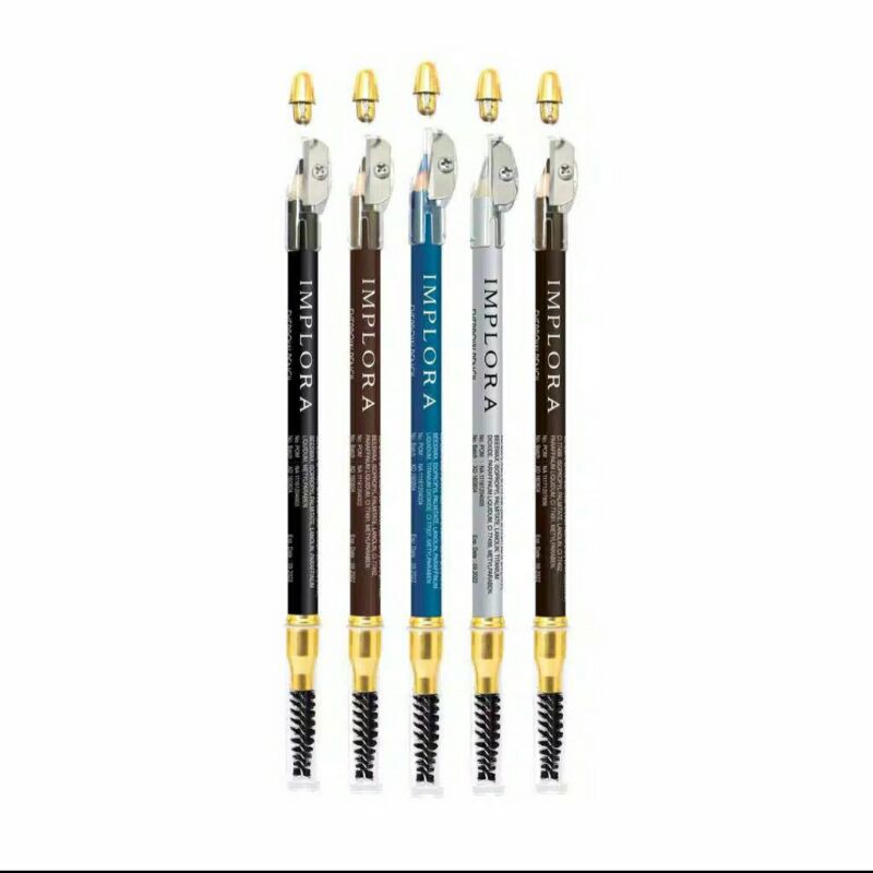 Pensil Alis Implora Warna Hitam Coklat Tahan Lama