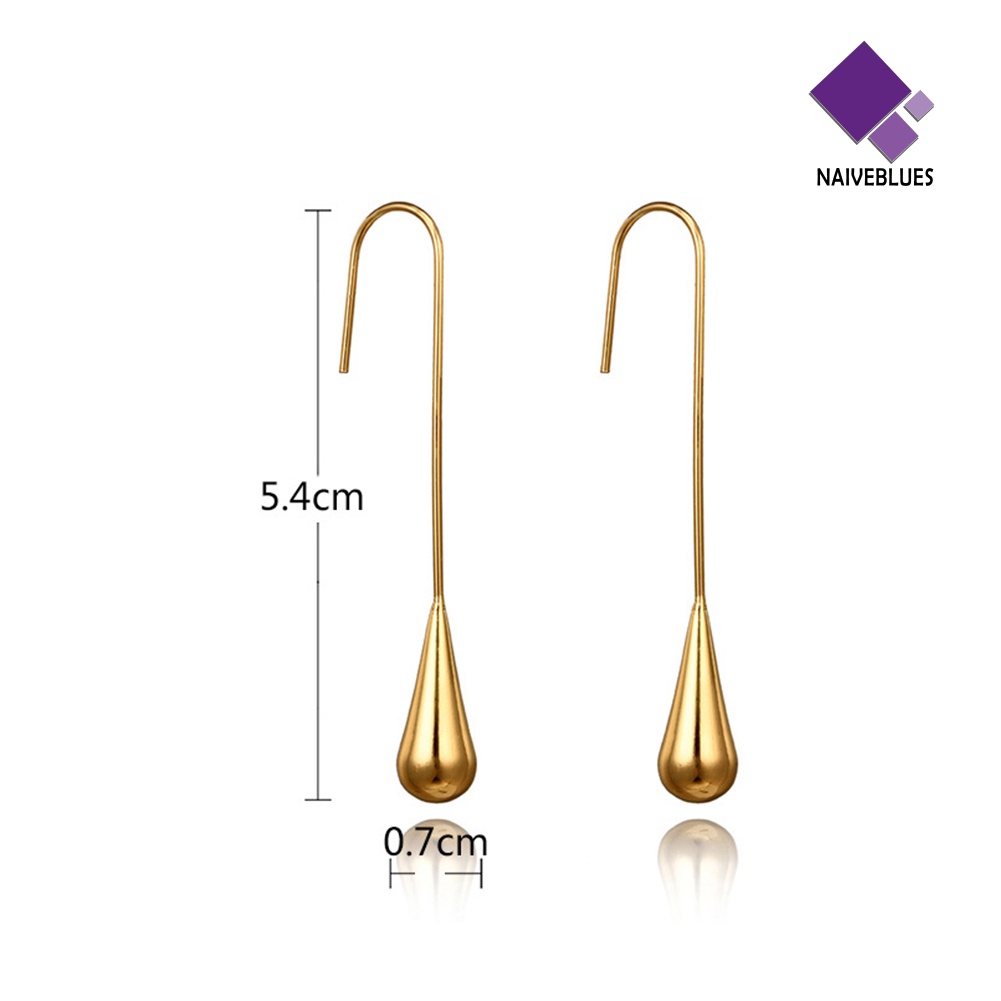 Anting Bentuk Waterdrop Geometris Untuk Wanita Charms