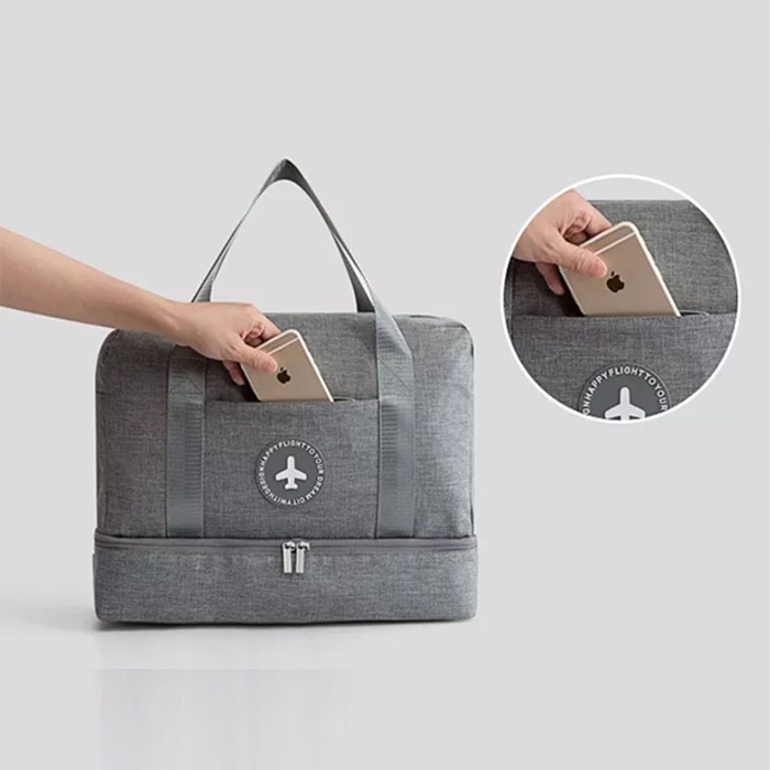 Tas Handbag Jinjing Besar Travelling Wanita Bahan Kanvas Anti Air