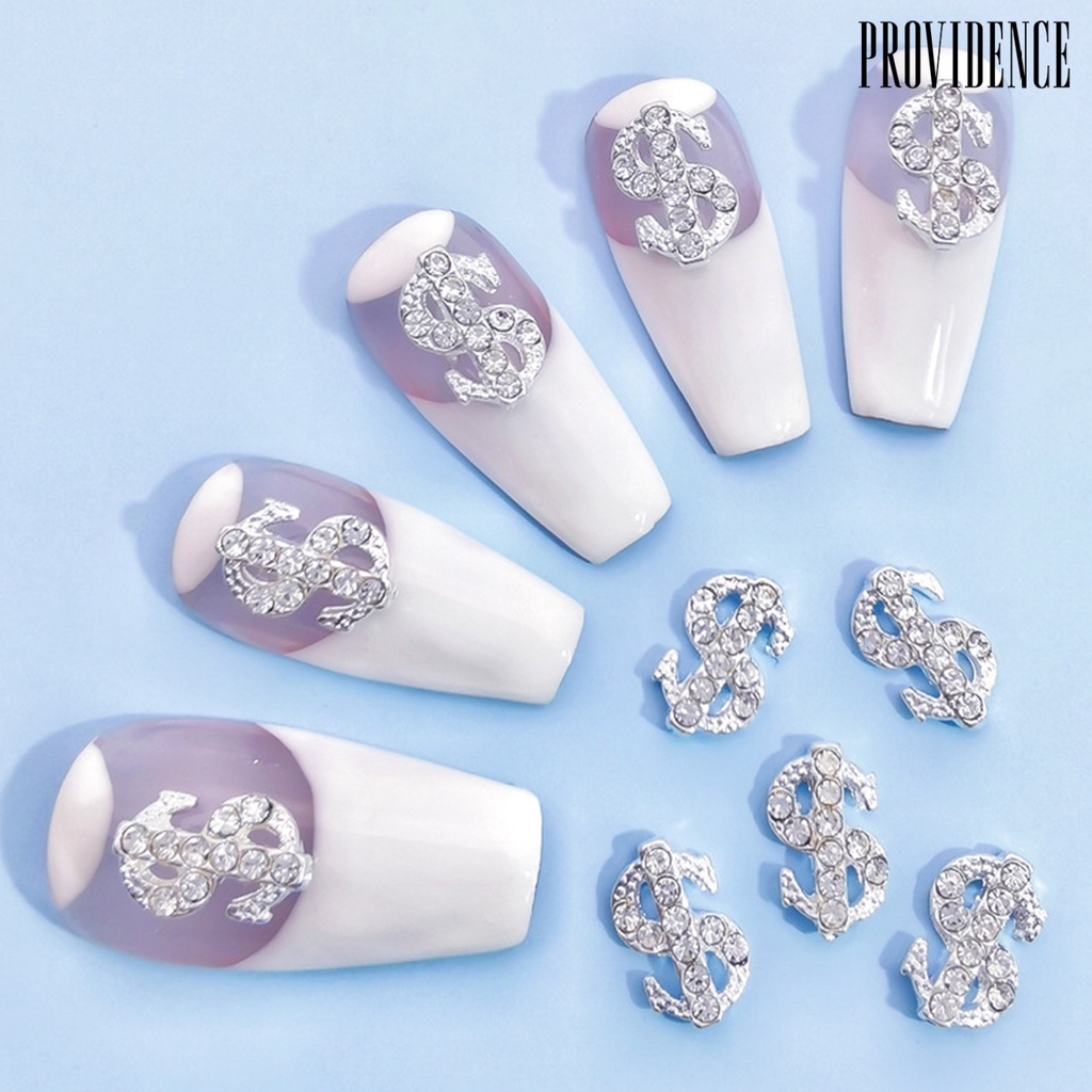 Providence 10pcs / Kantong Berlian Imitasi 3d Aneka Bentuk Bahan Alloy Untuk Dekorasi Nail Art / Manicure Diy