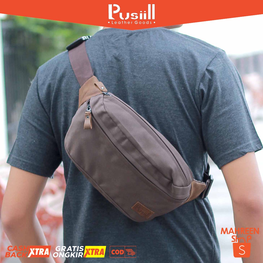 PUSIILL - Tas Waistbag Pria Tas Selempang Pria Premium Kulit Original | XM 109