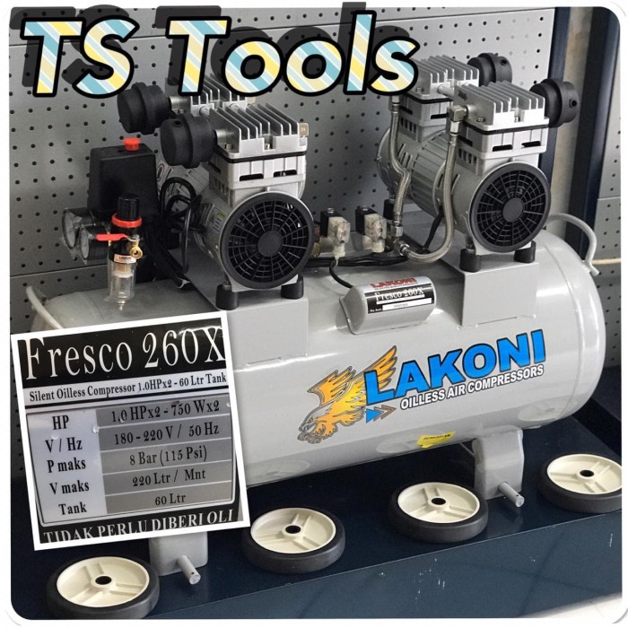 Lakoni Fresco 260 Kompressor 2HP Oiless silent Lakoni Fresco 260