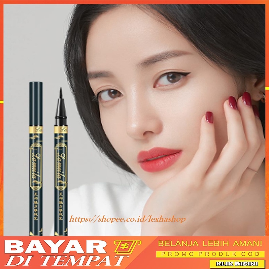 Lameila Eyeliner Cair Anti Air Tahan Lama DJ 822