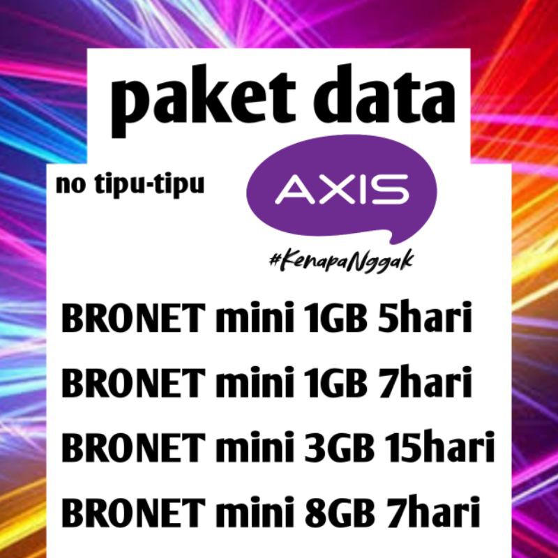 PAKET DATA EXSIS/AXIS 1GB/3GB/8GB/MURAH