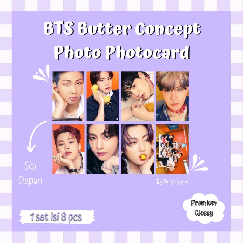 (Isi 8 pcs) BTS Butter Concept Photocard