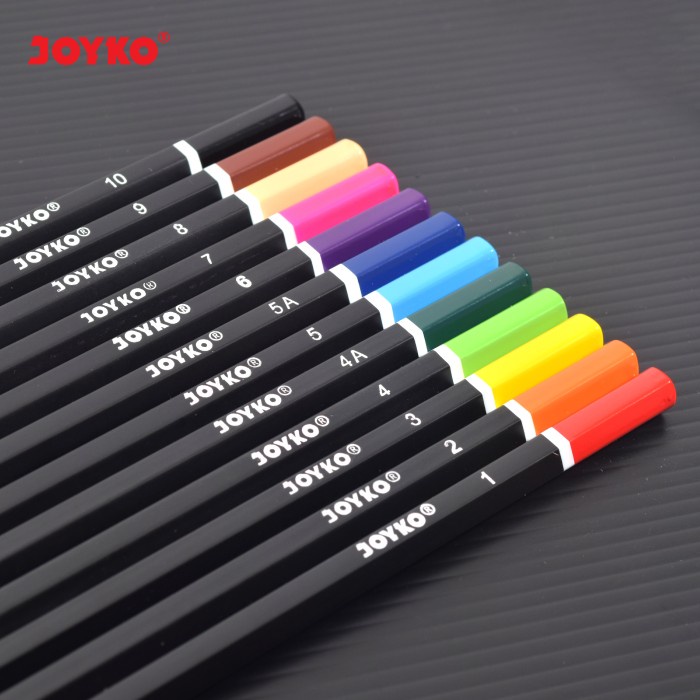

WARNAPENSIL- JOYKO PENSIL WARNA KAYU HITAM BLACK WOOD COLOR PENCILS HEXAGONAL GRIP - 12WARNA CP-1