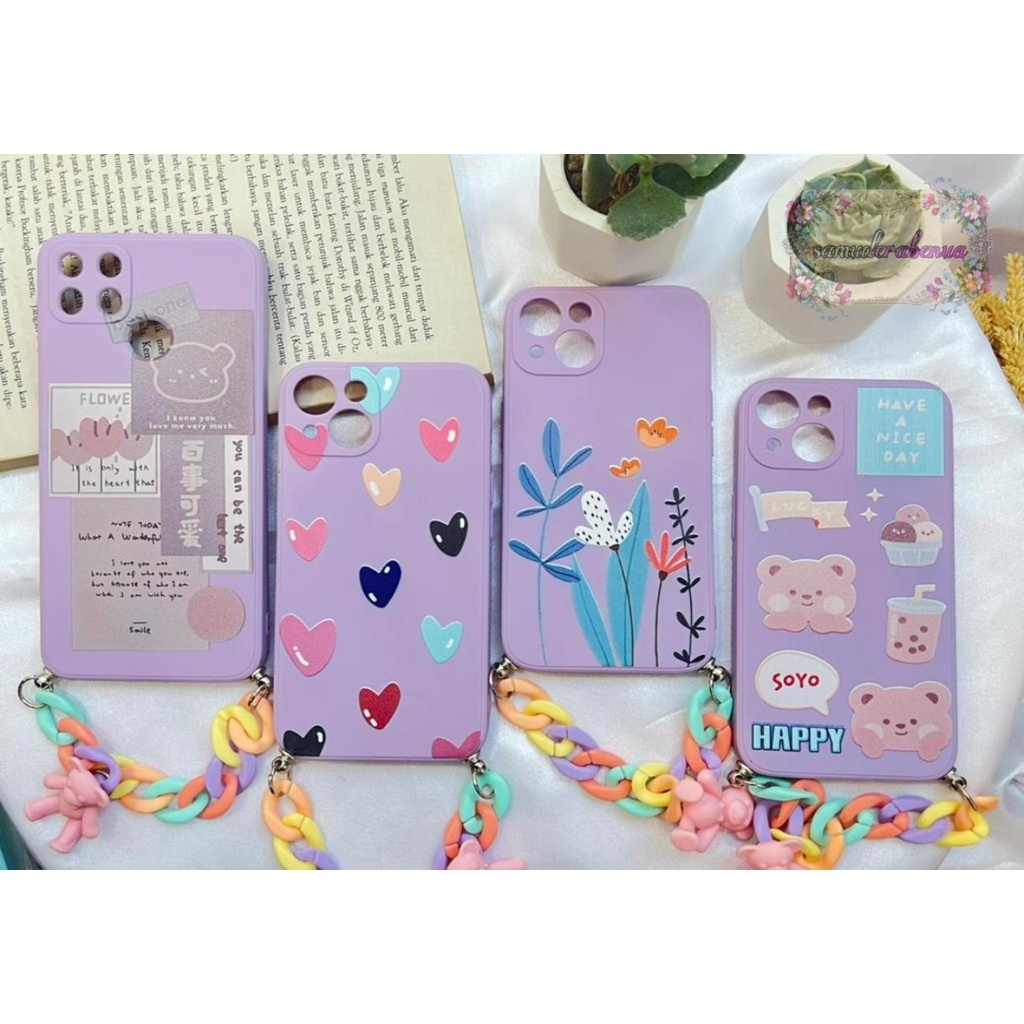 GL003 SOFTCASE SLING RANTAI OPPO A36 A76 A55  A52 A92 A53 A33 A54 A74 A95 A31 A8 A3S A1K SB3527