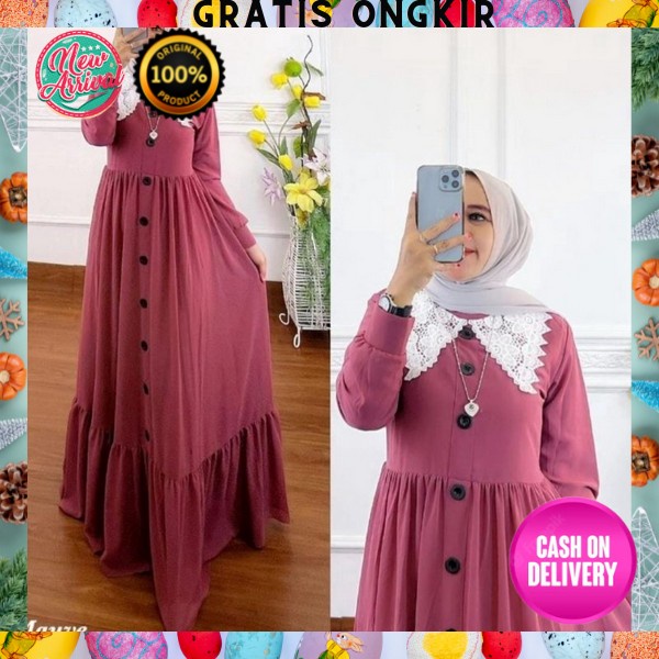 Dress Syari Murah Baju Ghamis Import Gsmis Kondangan Pesta Gmis Muslimah Polos Baju Lebaran Muslim W