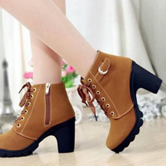 PROMO 11.11 KODE-770 DFC SEPATU WANITA BOOTS HIGH HEELS - Boots & Ankle Boots Hak